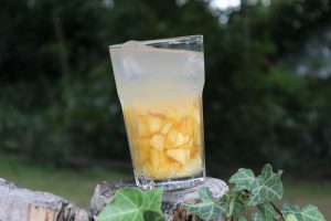 silver needle peach iced tea