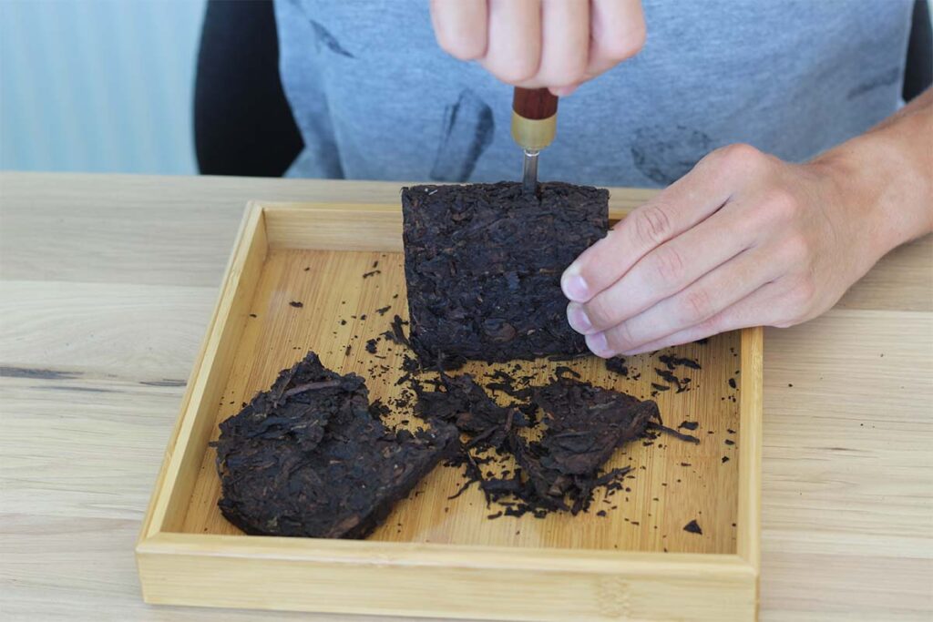 How to Break a Puerh Tea Brick Tea Adventures